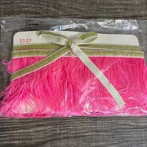 Oh BabyTutu Baby Girl Feather Pink Gold Glitter ElasticTie Waist Ballerina Dance